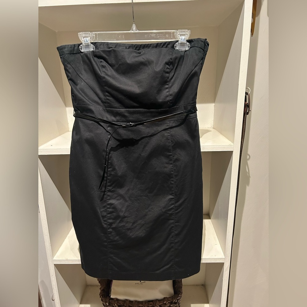 H&M little black dress strapless size 12